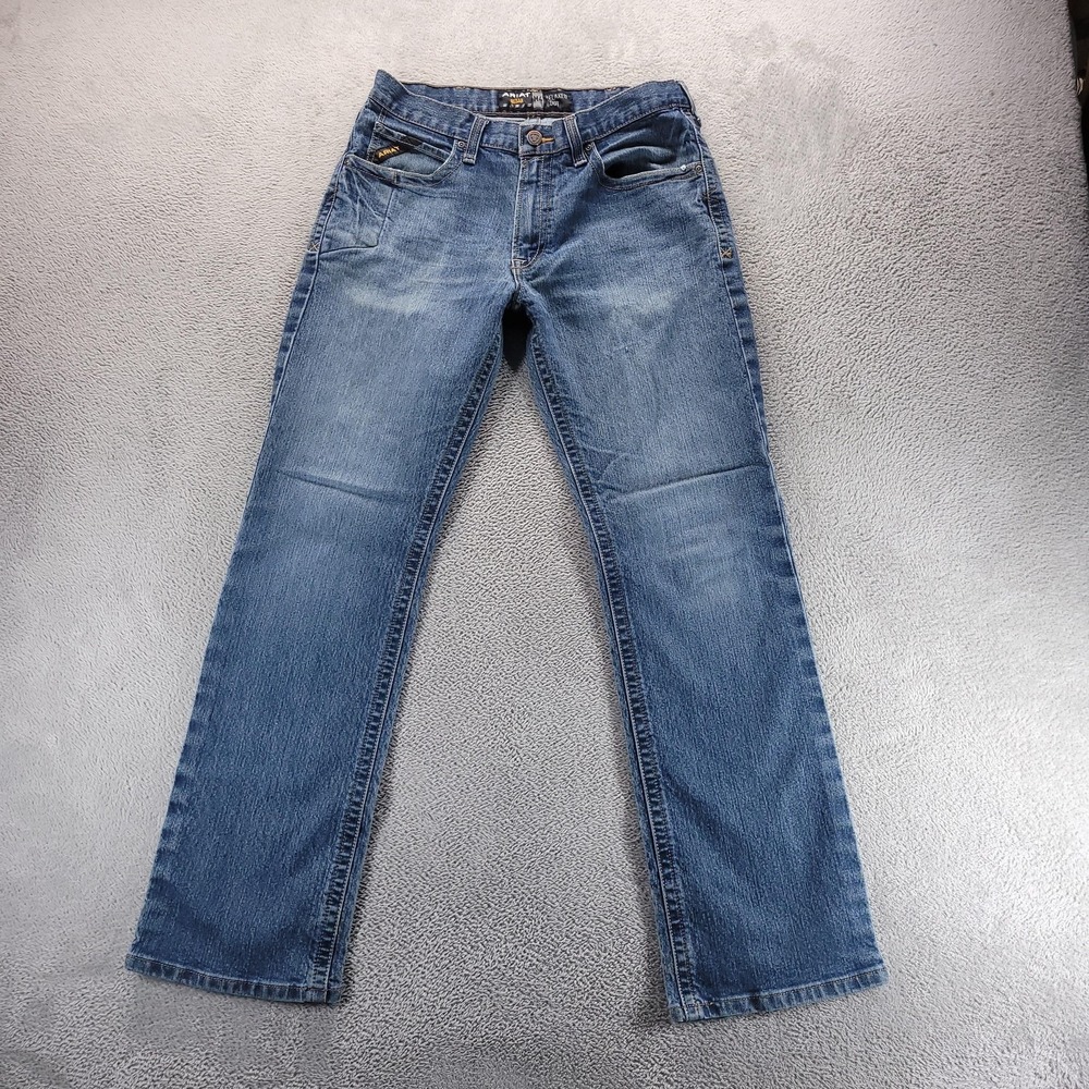 Ariat Rebar M4 Jeans Mens 33x34 Blue Relaxed Bootcut Medium Wash Denim Workwear